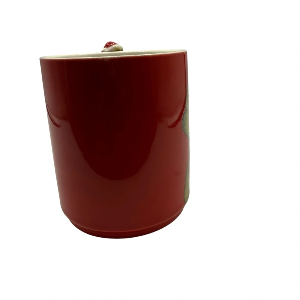 GRINCH CHRISTMAS MUG WITH MINI FIGURINE ON H
